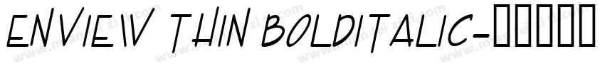 Enview Thin BoldItalic字体转换